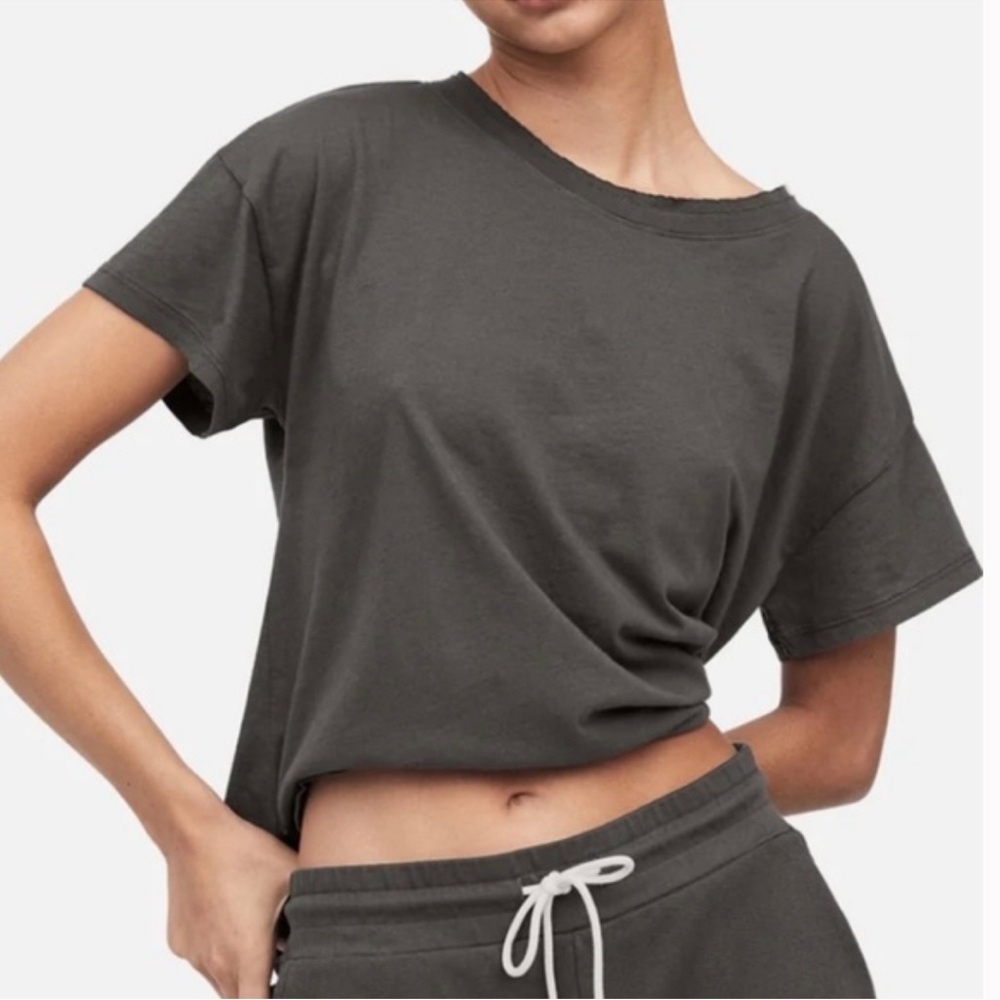 Organic Cotton Raw Neck Boxy Tee - Mate The Label